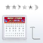 nsbxm8c caja 52 piercing nariz l plata 925 0 6mm formas estrella luna al por mayor