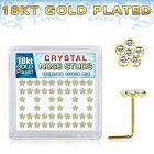 nsflbxcg 18k gold plated silver nose studs flower 52