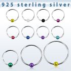 nskb aro nariz plata esterlina 0 6mm bola colores 8mm 12mm venta