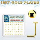 nsmx3rg caja display piercing nariz l plata 925 0 6mm oro 18 kts redonda 2mm al por mayor