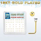 nsmx5rg caja 52 piercing nariz plata 925 0 6mm oro 18 kts redonda 1mm mayorista