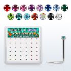 nwp9mbx box silver nose screws 20g 1.5mm color prong set crystal