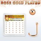 nwxrsb box w 52 rose gold plated silver nose screw w 1.5mm ball
