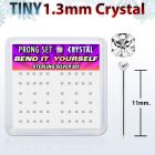 nyp6cx silver bend it nose studs w 1 25mm clear prong crystals