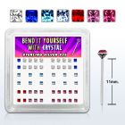 nysqbx caja display piercing nariz doblar tu mismo plata esterlina 925 0 6mm cristal cuadrado distribuidor mayorista