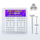 nytrc caja display piercing nariz doblar tu mismo plata 0 6mm cristal triple claro venta