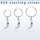 phod37 piercing helix aro liso plata esterlina colgante delfin plata