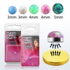 pktg10 surtido piercings falsos piercing tragus falso magnetico opalo redondo bandeja magnetica color dorado 1 pieza distribuidor mayorista