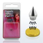 pktg2 surtido piercings falsos piercing tragus falso magnetico 3mm cono bandeja magnetica dorada mayorista