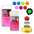 pktg8 surtido piercings falsos piercing tragus falso magnetico 3mm bola brilla oscuridad color dorado magnetica 1 pieza distribuidor