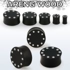 pwkkcb plug doble flare solido madera areng cristal borde distribuidor mayorista