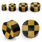 pwky dilatacion plug doble flare concava madera cocodrilo ebano negro cuadros distribuidor mayorista