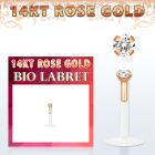rbilzc clear labret bio flexible bola presion oro rosa 14 kts zirconia redonda 2mm venta