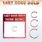rcln20 solid 14kt rose gold fake nose clip 