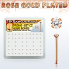 rsbz12xc caja display piercing nariz hueso plata esterlina 0 6mm oro rosa zirconia redonda clara 1 25mm distribuidor mayorista