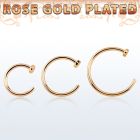 rscln20 rose gold plated silver fake nose clip