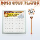 rsnbpxc rose gold silver nose bones w 1 5mm clear prong crystal