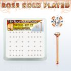 rsnbzbc rose gold silver nose bones w 1 5mm clear prong set cz