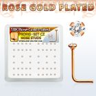 rsnszbc caja display piercing nariz l plata esterlina 0 6mm oro rosa zirconia claras redondas 1 5mm venta