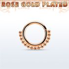 rsspv16 aro continuo piercing septum plata oro rosa con cuentas inferior mayorista
