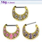 sepi16 cz septum clicker with oval cz 316l steel closure bar