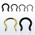 septd septum retenedor retainer acero 316l pvd negro campana hacia fuera distribuidor mayorista