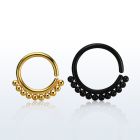 septll septum ring acero quirurgico recocido pvd oro negro al por mayor