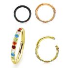 sgsh10rbt pvd steel hinged segment ring 16g outward cnc