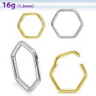 sgsh13 steel hinged segment ring 16g hexagon shape
