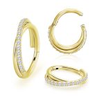 sgsh45t pvd plated steel hinged segment ring 16g cross cnc