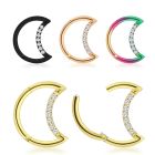 sgtsh1 pvd plated steel hinged segment ring cz crescent moon