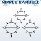 snpc pezonera redonda pinchos barbell acero quirurgico conos 5mm al por mayor