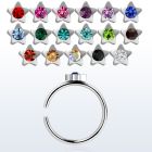 snr4 aro nariz clip acero quirurgico estrella cristal diametro 8mm venta