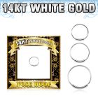 solid 14k white gold endless nose hoop, 22g (0.6mm)