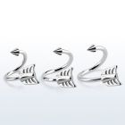 sp16aw 316l steel eyebrow spiral 1.6mm w cone steel arrow end