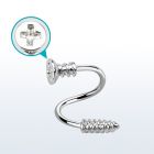 spescw 316l steel spiral with cross screw top screw tip