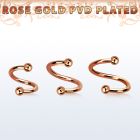 spettb25 espiral ceja acero 316l pvd oro rosa bolas 2 5mm distribuidor