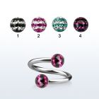 spfr5d espiral acero quirurgico bolas multi cristal ferido 5mm triple linea venta