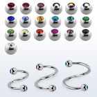 spjb25xs espiral ceja acero quirurgico dos bolas joya