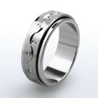 sr118 anillo giratorio acero inoxidable ola al por mayor