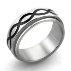 sr120 anillo giratorio acero inoxidable mate curvas infinitas negras venta