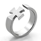 sr151 anillo cortado acero inoxidable mate cruz hierro venta