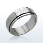 sr154 anillo giratorio acero inoxidable mate ola brillo espejo al por mayor