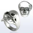 sr267 anillo acero inoxidable brillo espejo figura calavera distribuidor mayorista
