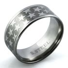 sr293 anillo tallado acero inoxidable mate estrellas brillo espejo distribuidor
