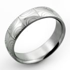 sr298 anillo acero inoxidable mate estampado caleidoscopio mayorista