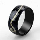 srb3 anillo acero inoxidable anodizado negro tribal espiral distribuidor mayorista