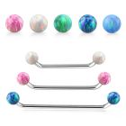 subbo5 barbell superficial industrial acero quirurgico 90 grados bolas opalo 5mm mayorista