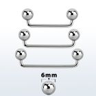 sudb6 90 316l steel industrial surface barbell with 6mm balls