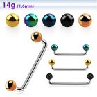 sudbt3 90 polished steel surface barbell with 3mm black balls
